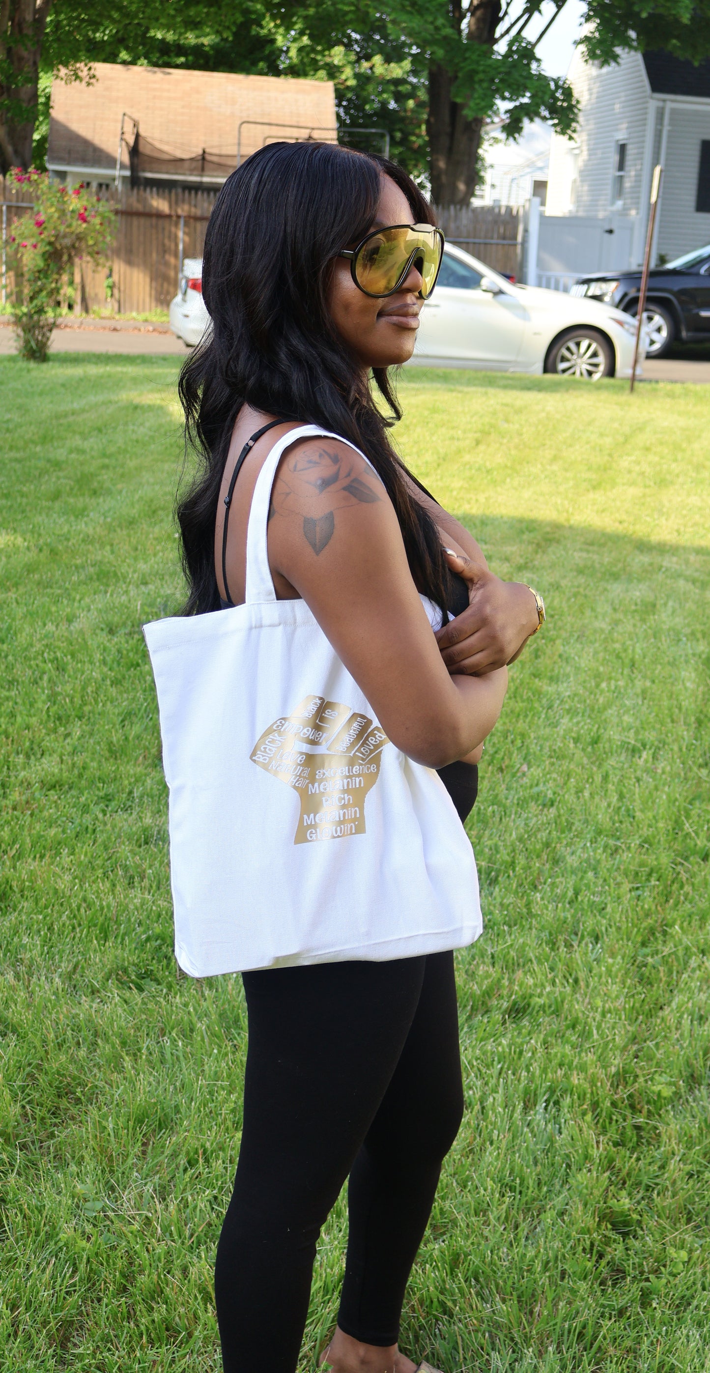 Melanin Affirmations Fist Tote Bag