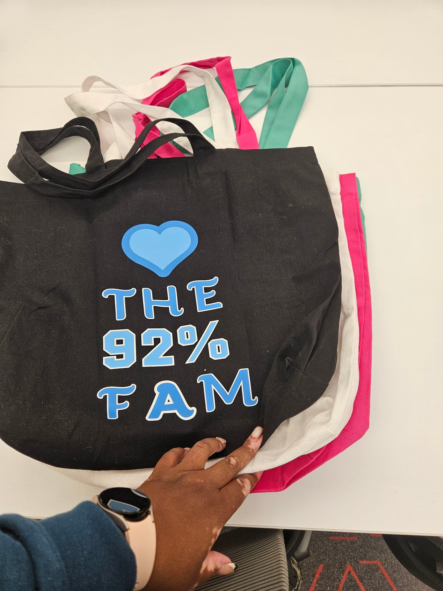 92% Fam Tote Bags