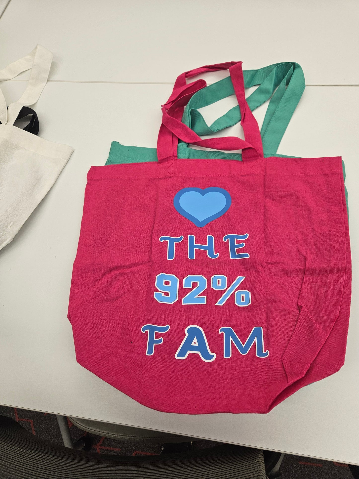 92% Fam Tote Bags