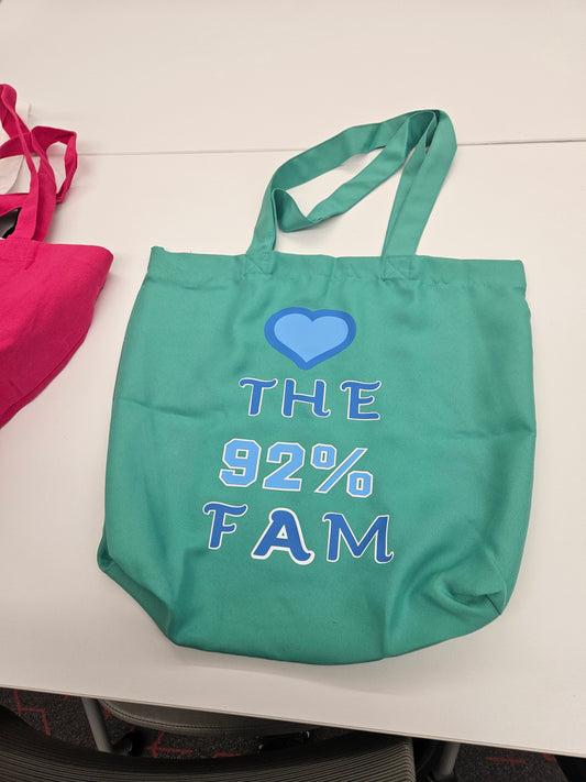 92% Fam Tote Bags