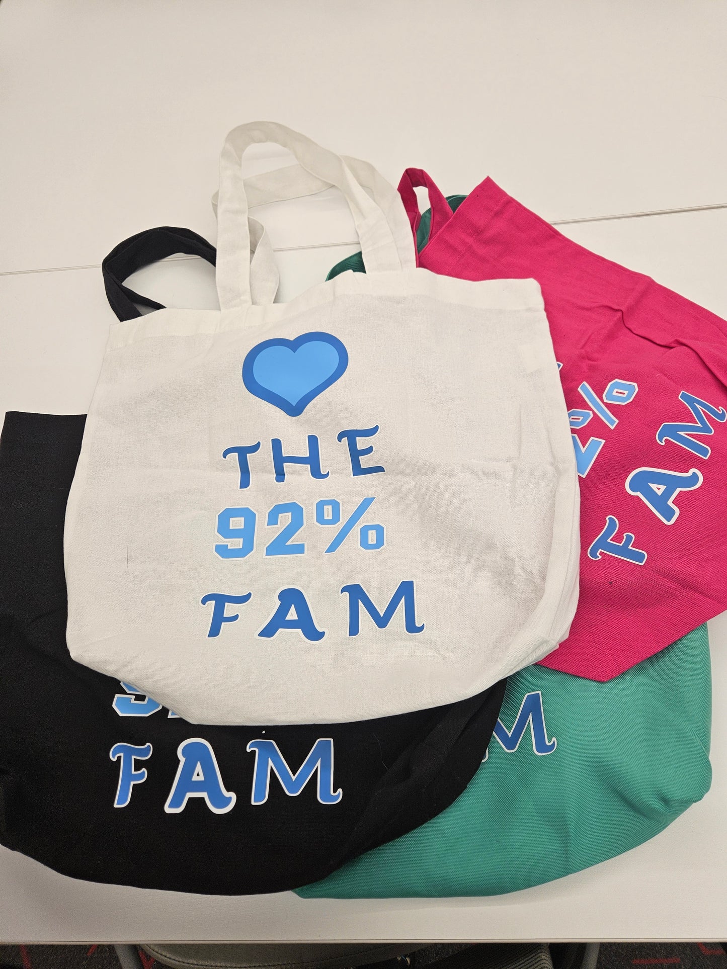 92% Fam Tote Bags