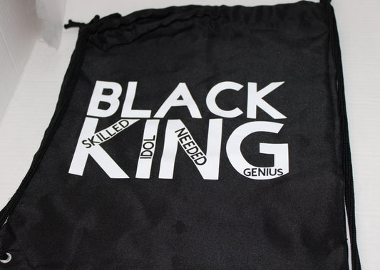 Black King Drawstring Bag
