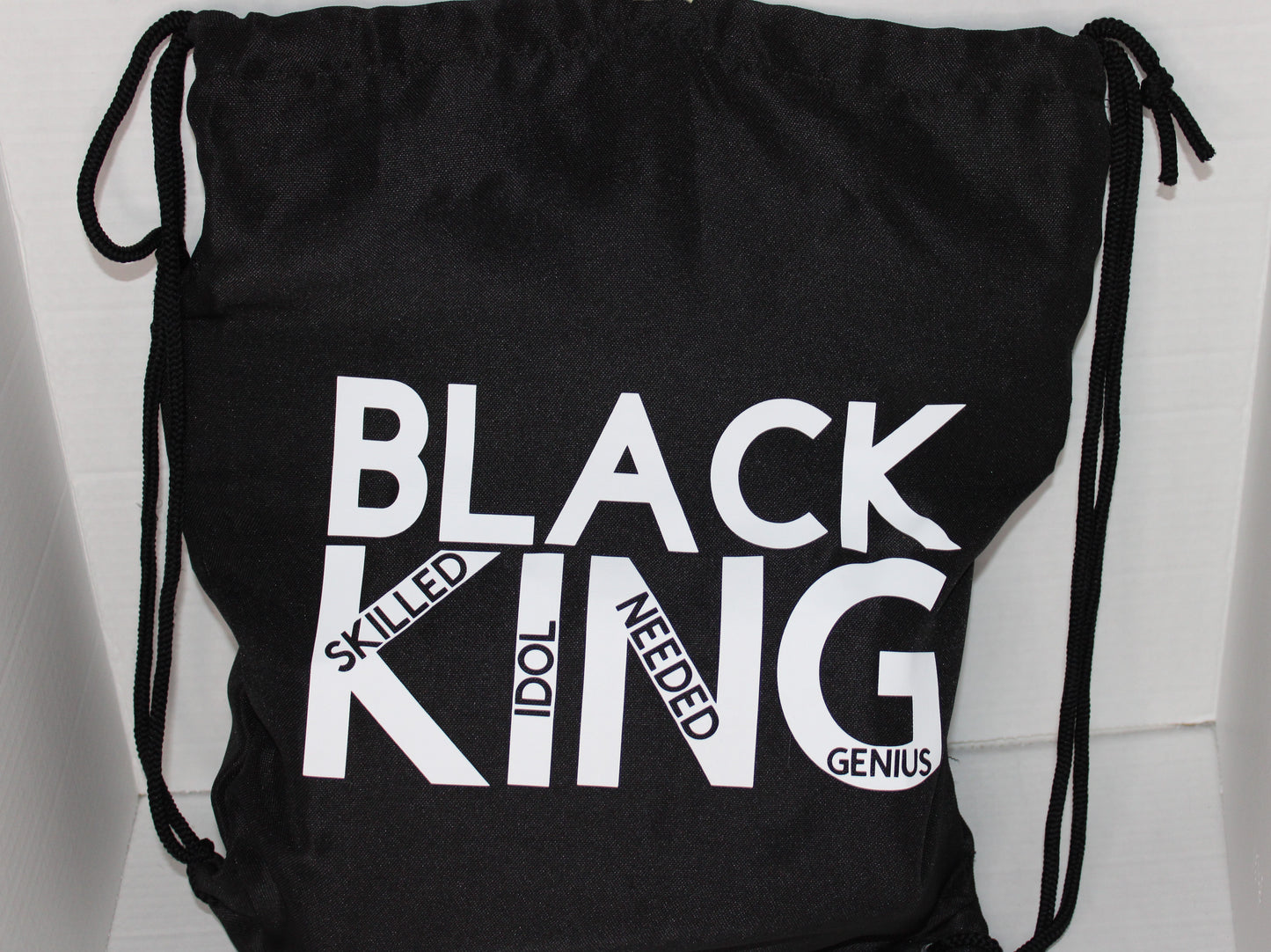 Black King Drawstring Bag