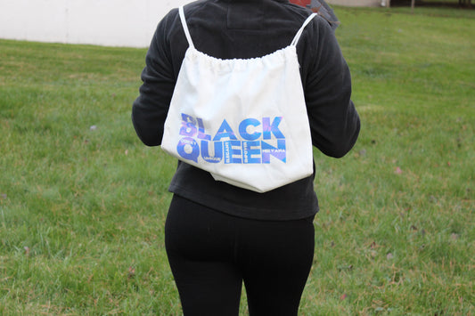 Black Queen Drawstring Bag