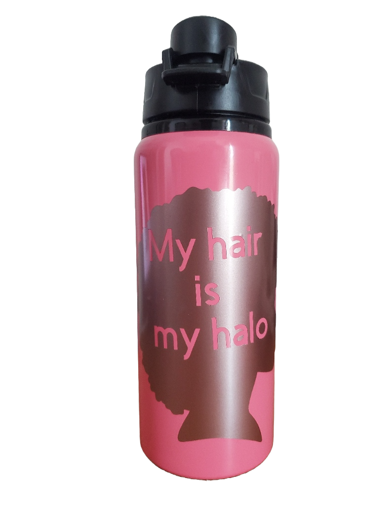 Natural Hair Halo Water Bottle