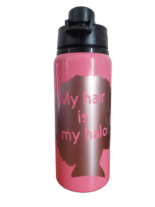 Natural Hair Halo Water Bottle