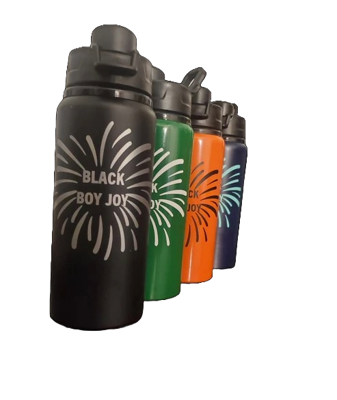 Black Boy Joy Water Bottle